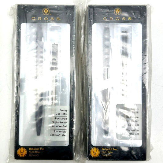 Cross Ballpoint Pen Set Two Pieces Model AT0622S-102 Satin Black Japan Import
