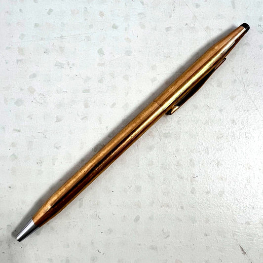 Vintage Cross Classic Century twist ballpoint pen gold-filled 14K 20GF with old script logo made in USA