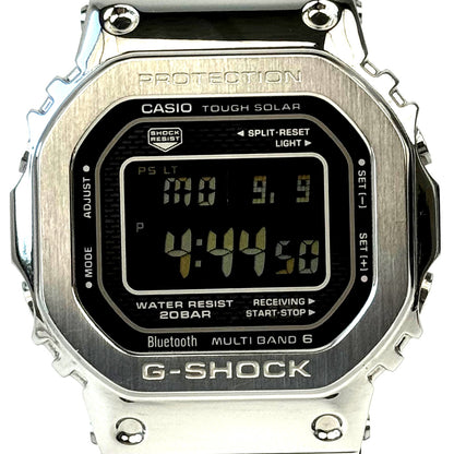 Casio G-Shock GMW-B5000-1JF black digital watch with full metal face, Bluetooth, and resin band