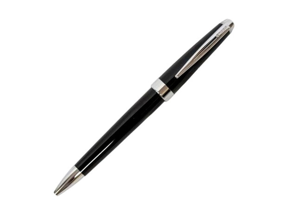 Used Cross ballpoint pen model Z1972 in black and silver with genuine ink, 14 cm length