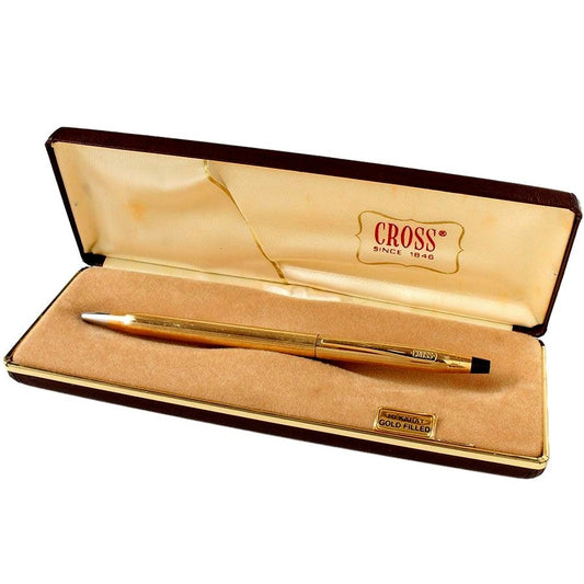 Cross MOA26049 Classic Century Ballpoint Pen gold-plated black twist style approximately 5.2 inches long