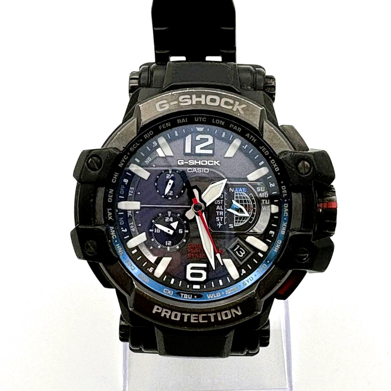 Casio G-Shock Gravitymaster GPW-1000-1AJF Sky-Cockpit Model watch showing black dial and robust design