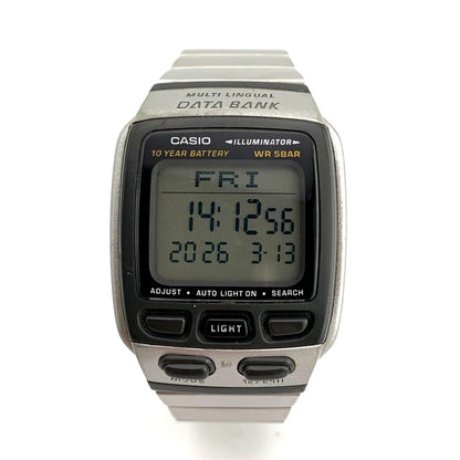 Casio DB-37H digital wristwatch with stainless steel case and multiple alarm features