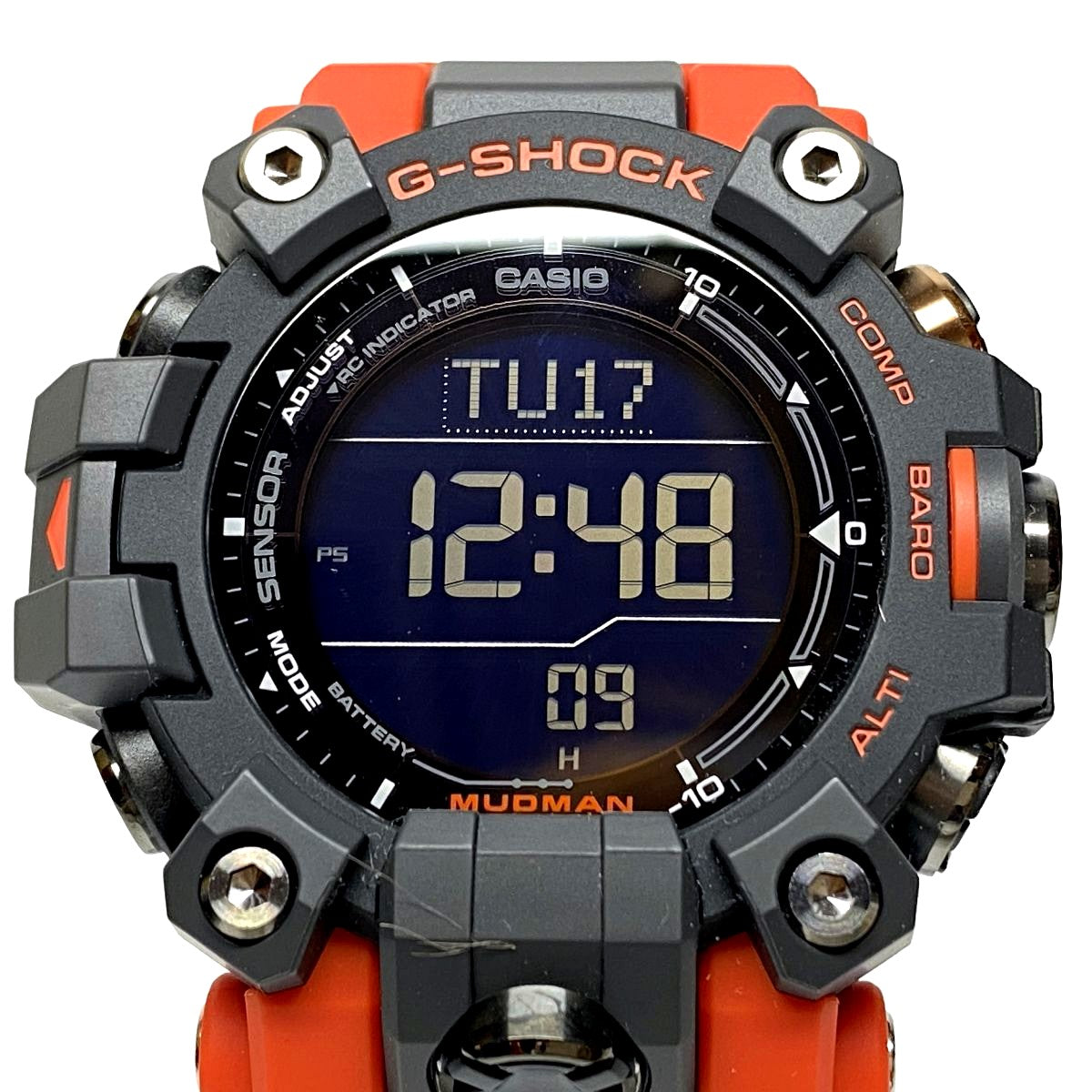 Casio G-Shock Mudman GW-9500 Radio Solar Watch with box and manual, showing minor wear