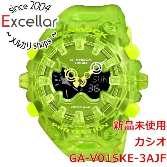 Casio G-Shock GA-V01SKE-3AJF shock-resistant watch with digital display and black-green design