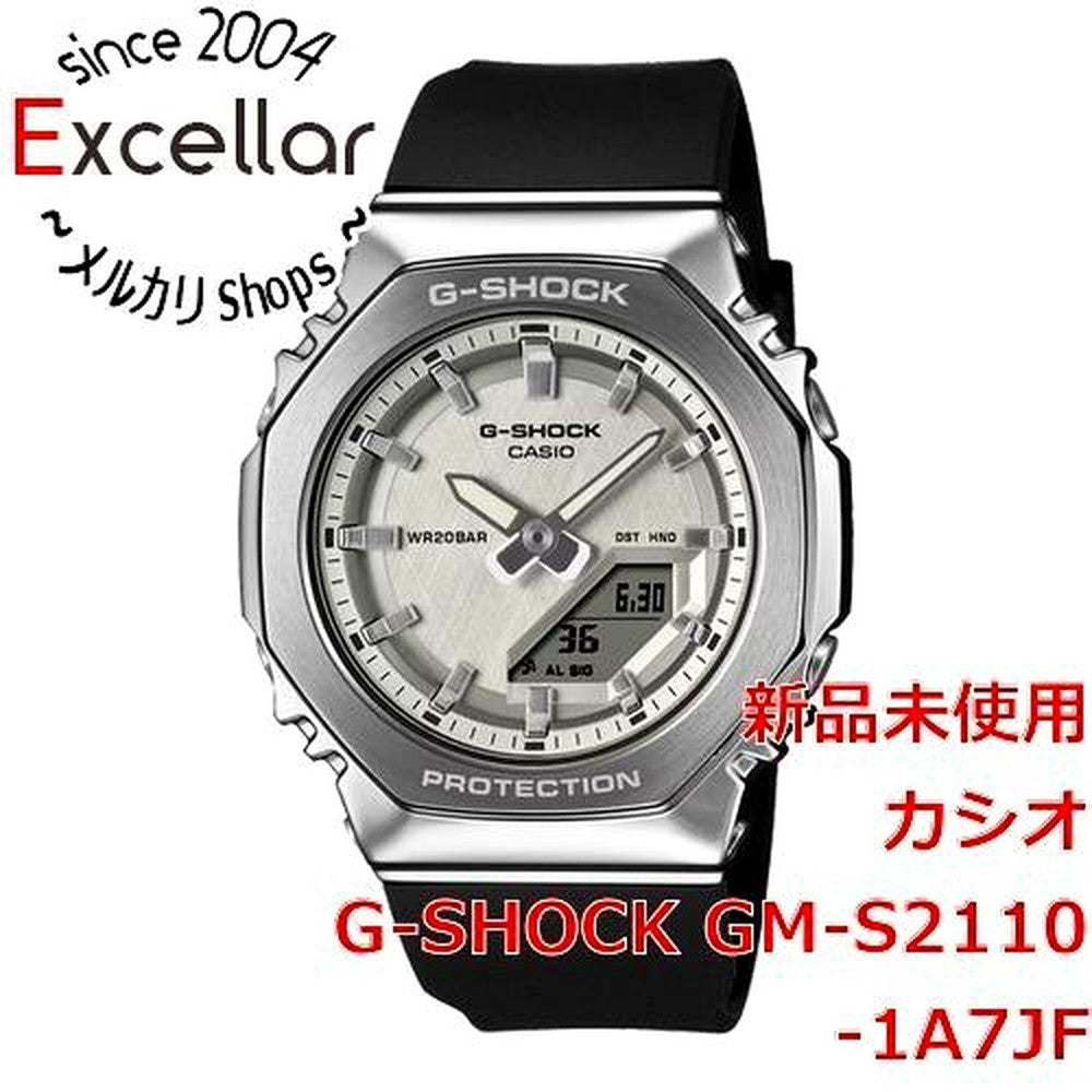 Casio G-Shock GM-S2110-1A7JF womens quartz wristwatch with black and silver design and 40.5mm case