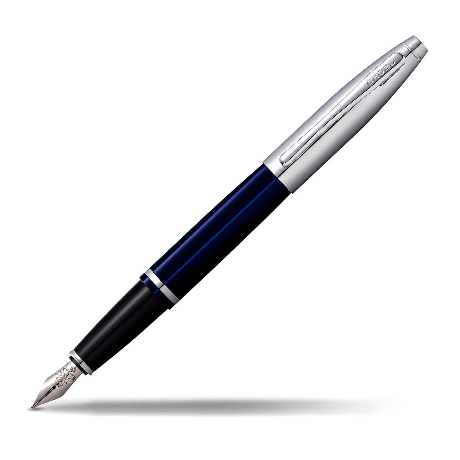 Cross Calais Blue fountain pen with medium nib and gift box, Japanese import