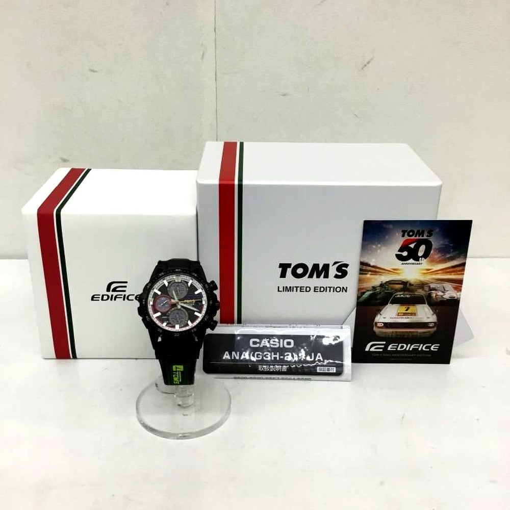 Edifice Casio EFS-S641TMS-1AJR 50th Anniversary Edition analog quartz watch with black dial