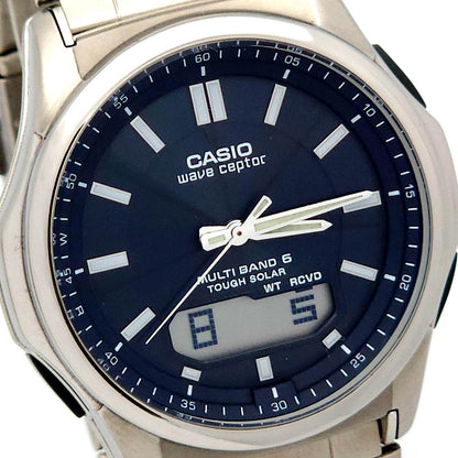Used Casio Wave Ceptor WVA-M630 Solar Radio-Controlled Watch with 4 cm face and 20 cm band
