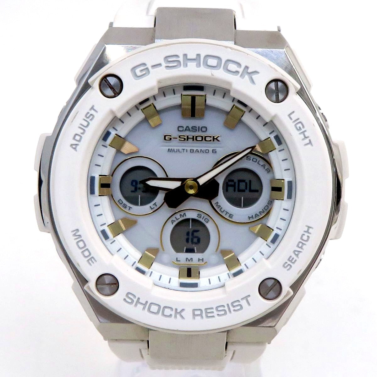 Casio G-Shock G-Steel GST-W300-7AJF Radio Solar Watch with metal band showing signs of use