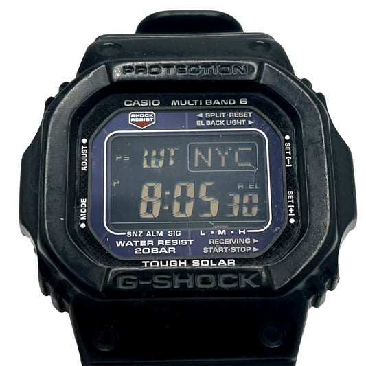 Casio G-SHOCK GW-M5610 black men's square radio solar watch with digital display