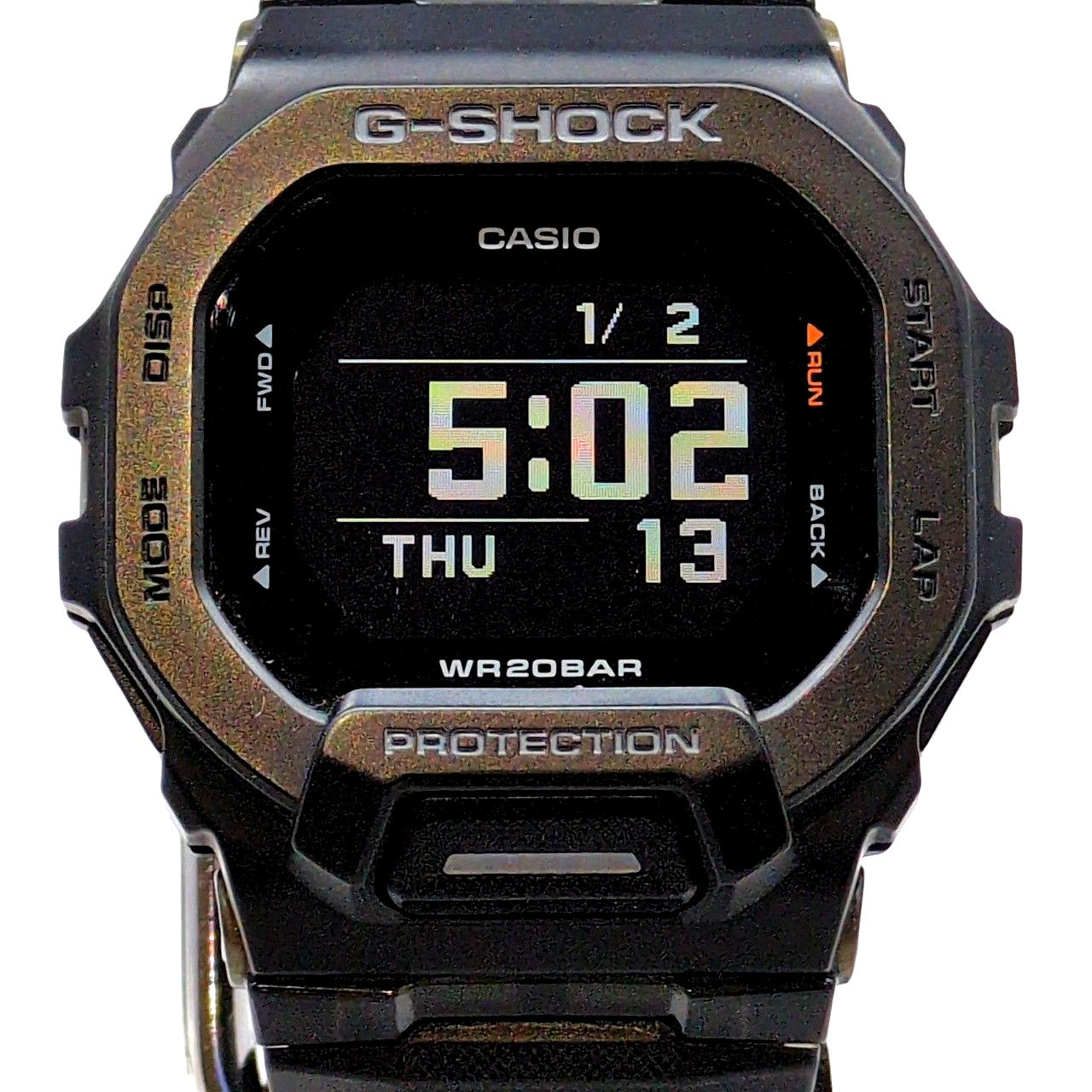 G-Shock G-Squad GBD-200-1JF digital quartz watch with black band and digital display