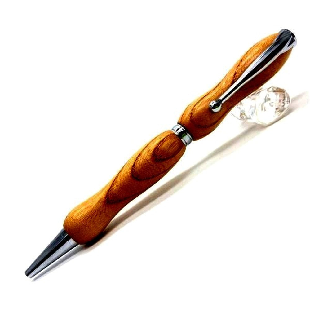 Kyaki Made in Japan Handcrafted Cross-Type Wood Ballpoint Pen 0.7mm Sharp Point Office Supplies