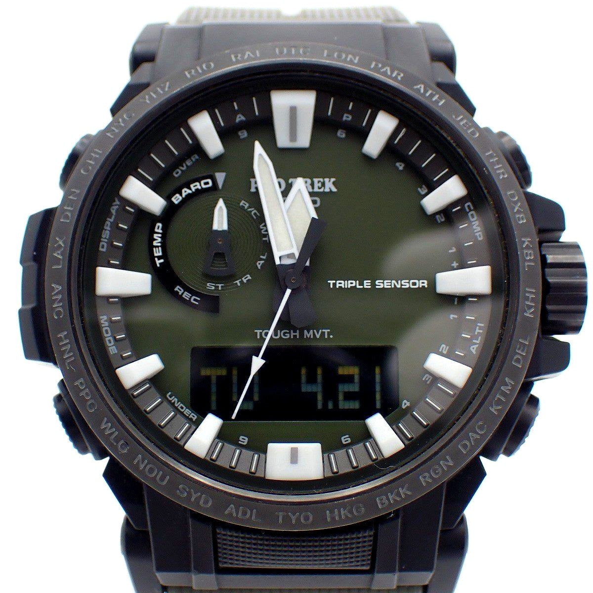 Casio Pro Trek Climber Line Triple Sensor Ver.3 Solar Atomic Watch Khaki PRW-61Y-3JF — Japan Import