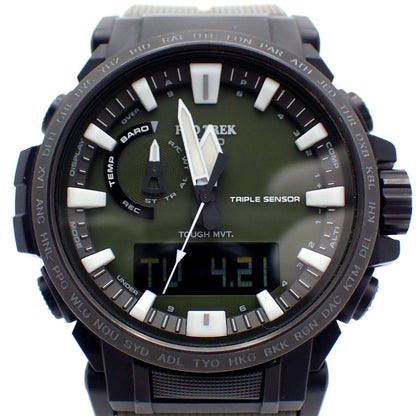 Casio Pro Trek Climber Line Triple Sensor Ver.3 Solar Atomic Watch Khaki PRW-61Y-3JF — Japan Import