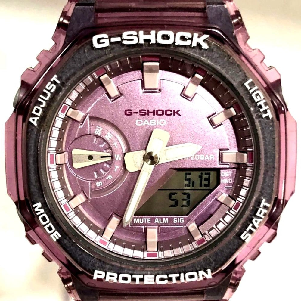 Casio G-Shock GMA-S2100SK Metallic Skeleton Pink Digital Analog Watch Women Used — Japan Import