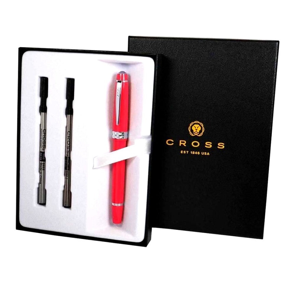 Cross Bailey Light Coral ballpoint pen gift set with two pens, two refills, and original gift box