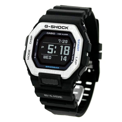 Casio G-Shock G-Lide GBX-100-1DR black digital watch with resin strap and stainless steel case