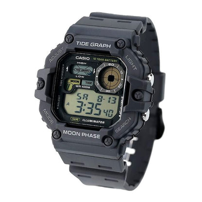 Casio WS-1700H-8AVDF digital watch for men with resin case and band showing LCD display