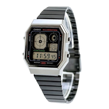 Casio A130WEGG-1ADF classic digital men's watch with black dial and band, Japan import
