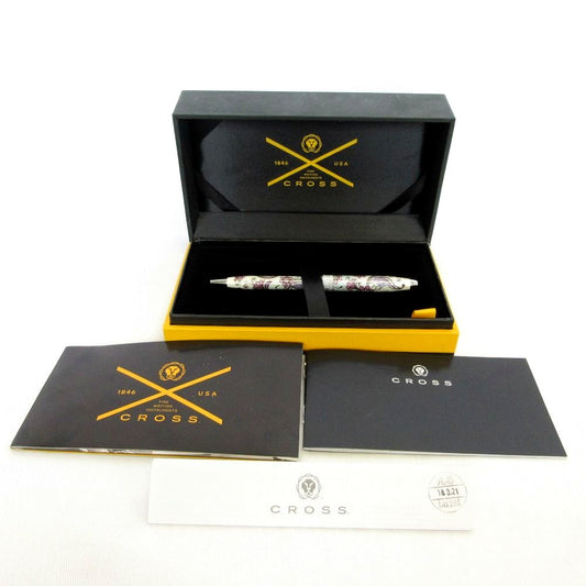 Cross Botanica Flower Print roller ball pen in white and purple with box and case