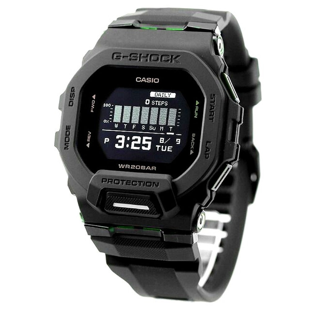 Casio G-Shock G-Squad GBD-200UU-1DR digital watch with black resin case and band