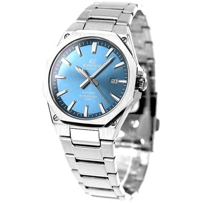 Casio Edifice EFR-S108D-2AVDF men's quartz watch with blue dial and silver stainless steel band