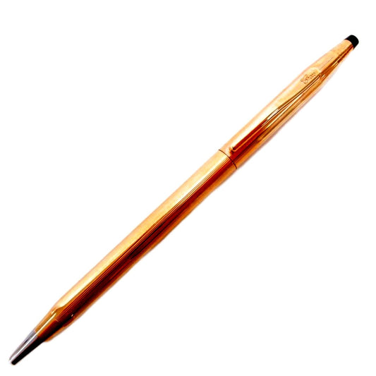 Cross brand gold plated 14KTGP ballpoint pen model GY11 in gold color, 5.1 inches long, Japan import