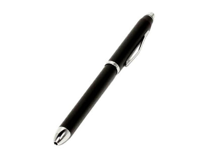 Cross brand rotating mechanical pencil and ballpoint pen set with red ink, 13.5 cm length, shown in good condition