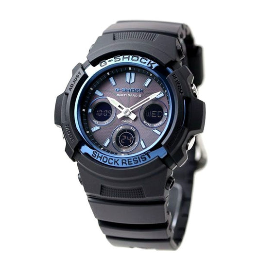 Casio G-Shock Standard Model AWG-M100A-1AER watch with black dial, resin and stainless steel case and band