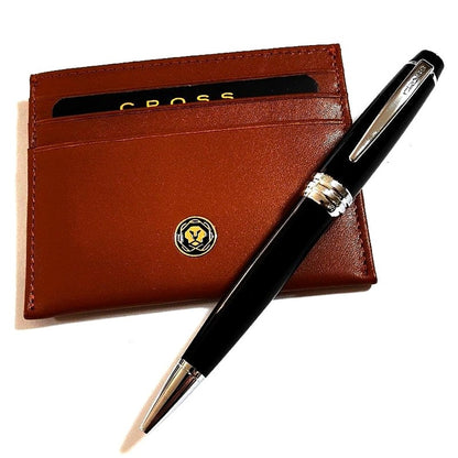 Cross Bailey Black Gift Set with Card Case and Box by Cross