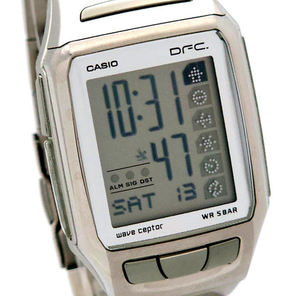 Casio Wave Ceptor DCF-100 quartz radio-controlled watch with black band and 29mm watch face
