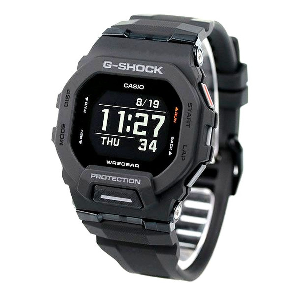 Casio G-Shock G-Squad GBD-200-1DR digital watch with black resin band and digital display