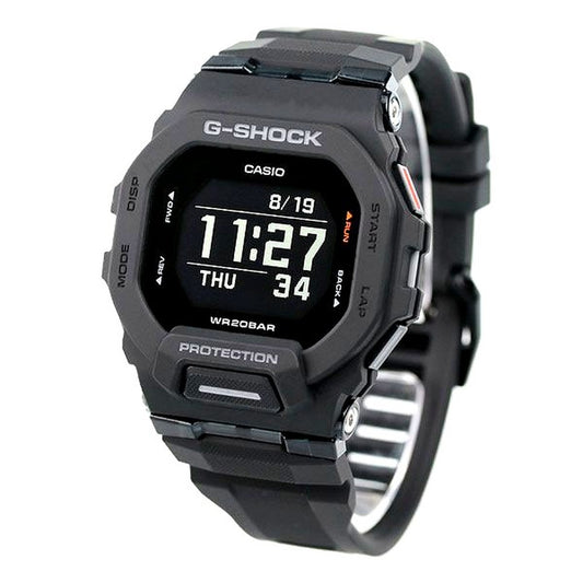 Casio G-Shock G-Squad GBD-200-1DR digital watch with black resin band and digital display