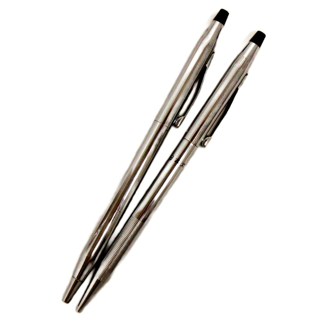 Cross Silver Twist Ballpoint Pen 2-Piece Set GY99 Japan Import