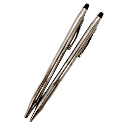 Cross Silver Twist Ballpoint Pen 2-Piece Set GY99 Japan Import