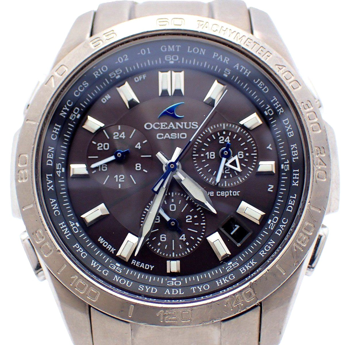 Casio Oceanus Classic Solar Radio Titanium Men's Watch OCW-600TDJ-1AJF black dial and band
