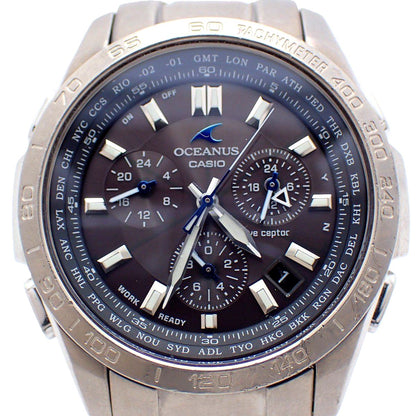 Casio Oceanus Classic Solar Radio Titanium Men's Watch OCW-600TDJ-1AJF black dial and band