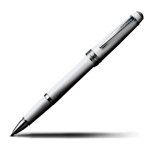 Cross Bailey Light White Select Tip Rollerball Pen NAT0745-2 with fine-point tip and white resin body