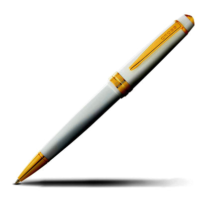 Cross Bailey Light white gold plated ballpoint pen model NAT0742-10 with glossy resin body