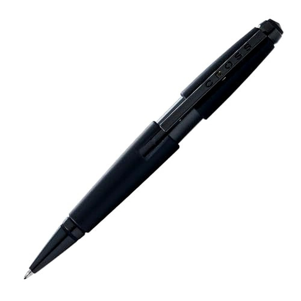 Cross NAT0555-11 capless rollerball pen with matte black lacquer finish and punch-out logo clip