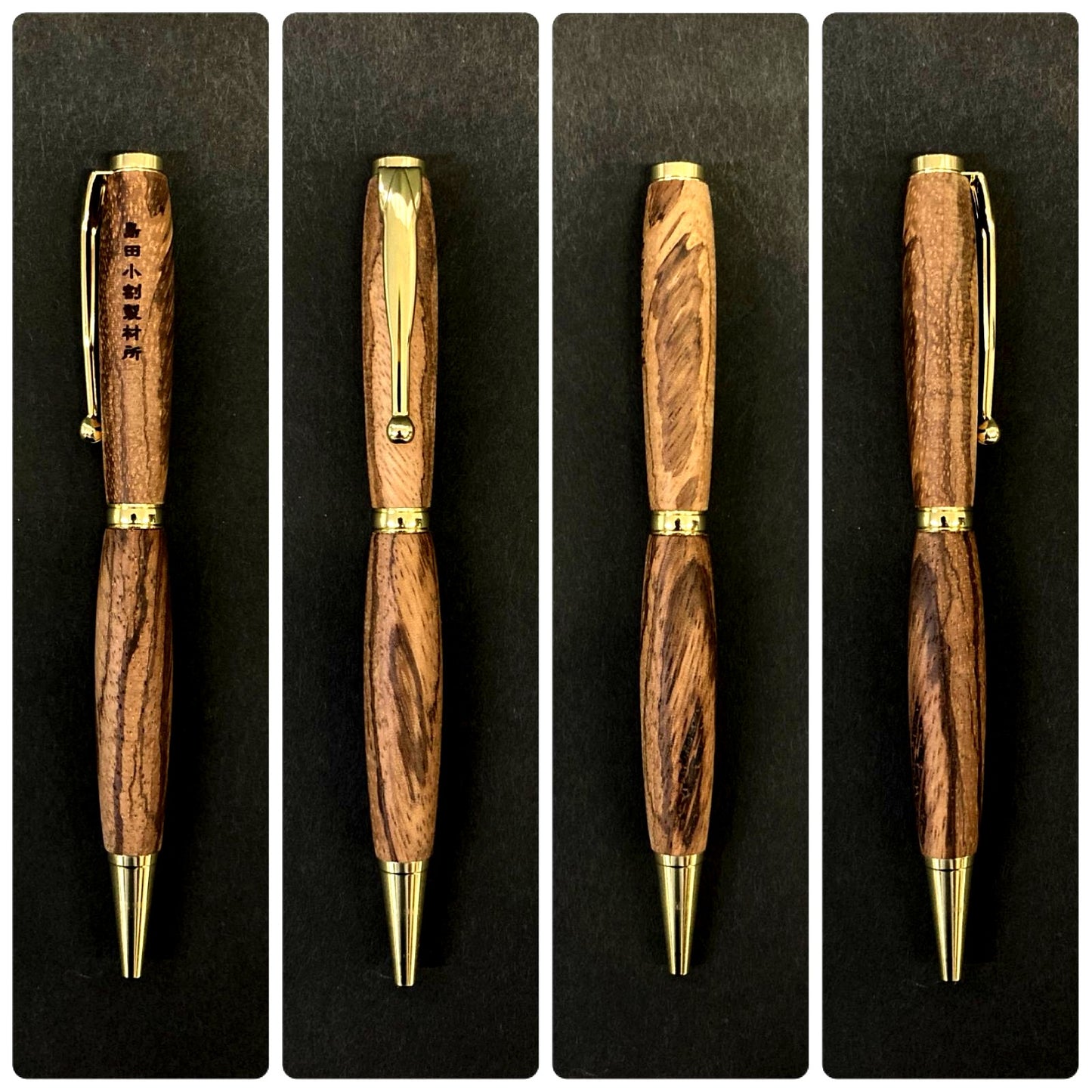 Shimada Kogawase Timberworks Zebra Wood Model 001BP Pen Japan Import