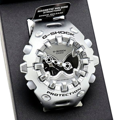 Casio G-Shock GA-V01A-8AJF silver resin watch with digital display and robust design