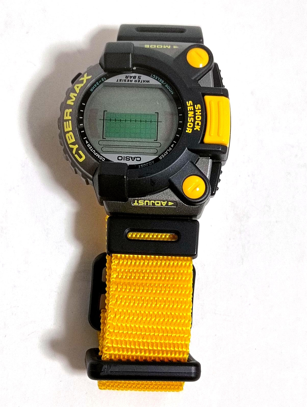 Casio JG-300 Cyber Max model watch in initial condition from Japan import with untested batteries