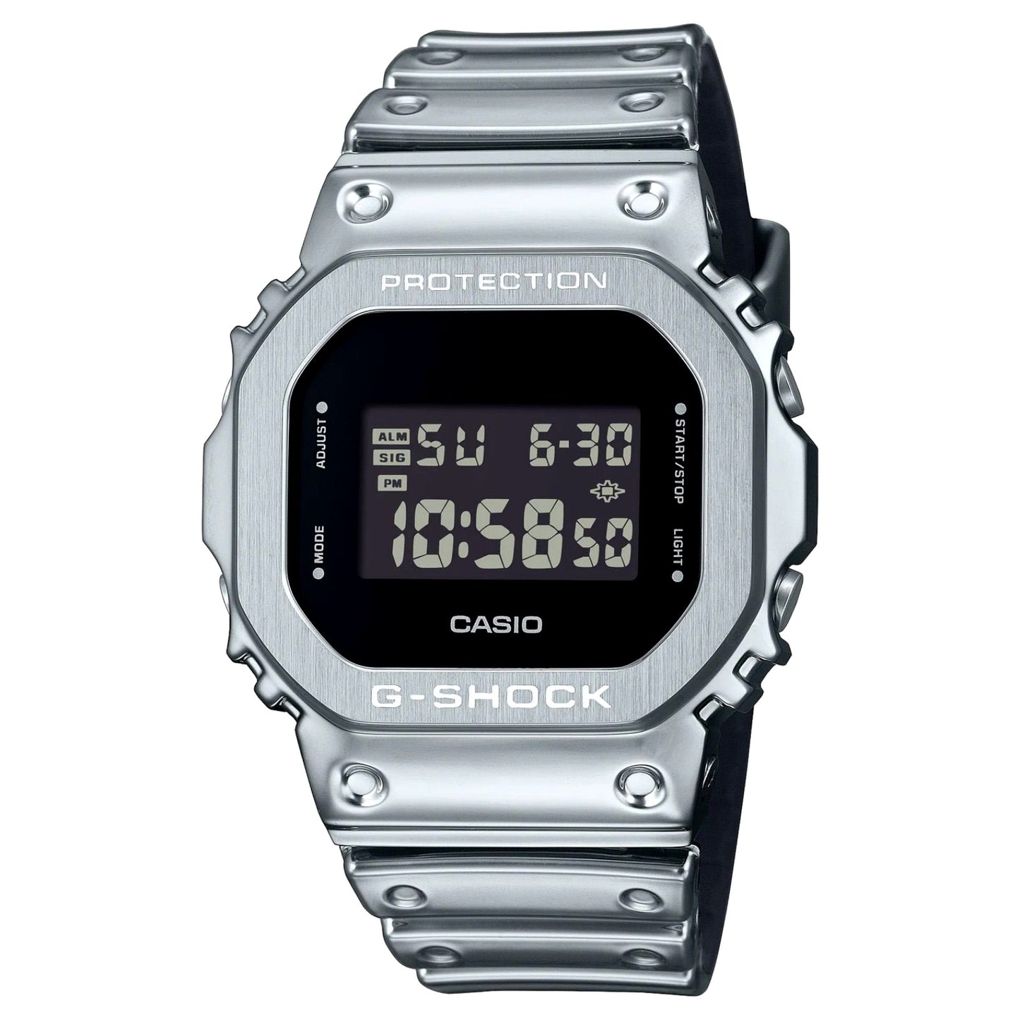 Casio G-Shock GM-5600YM-8JF digital watch with resin and stainless steel case, gray color, Japan import