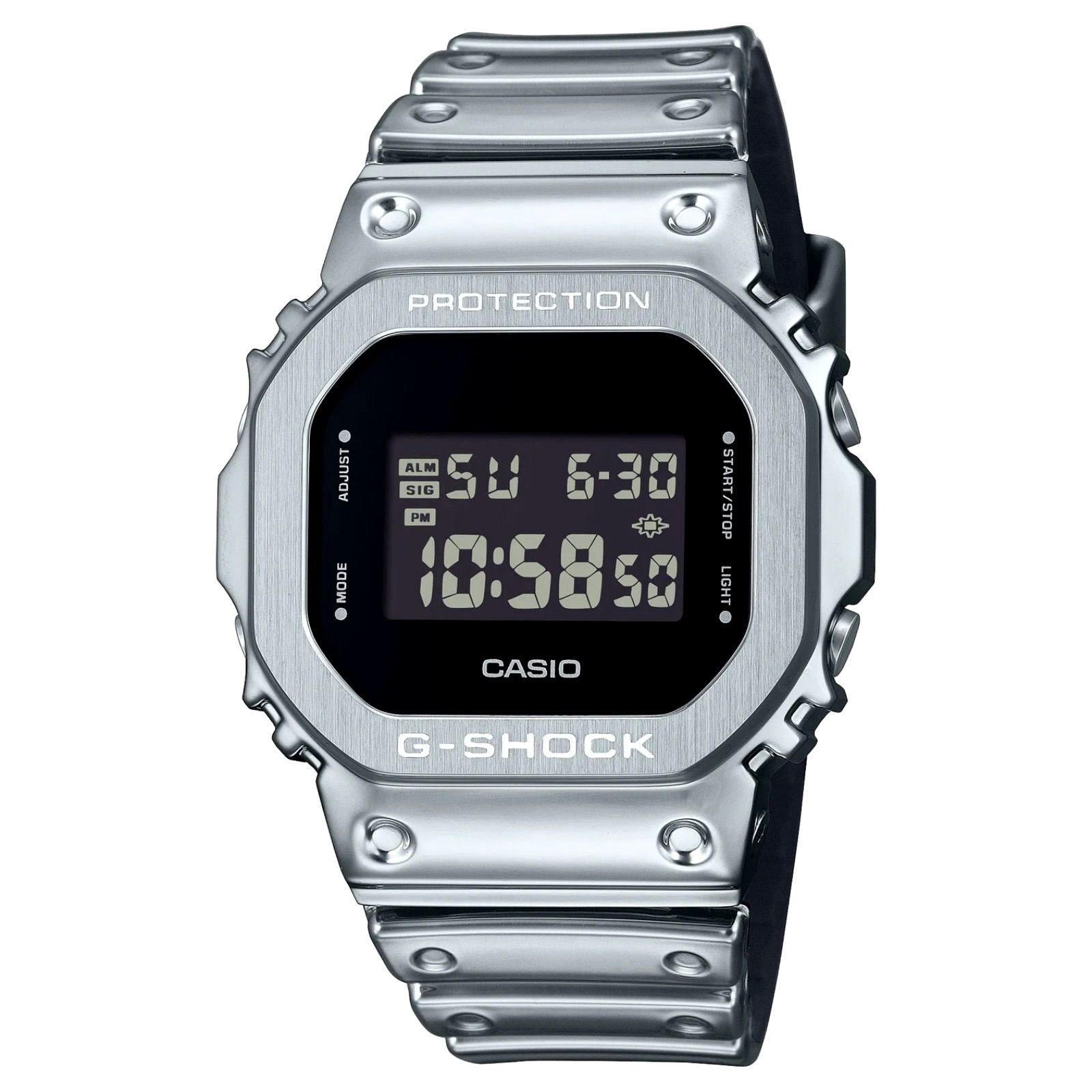 Casio G-Shock GM-5600YM-8JF digital watch with resin and stainless steel case, gray color, Japan import