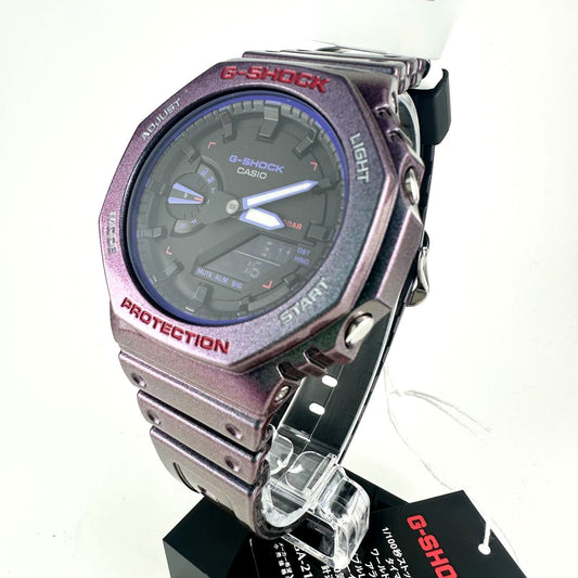 Casio G-Shock G-A2100AH-6AJF men's purple watch with bold design and shock resistance