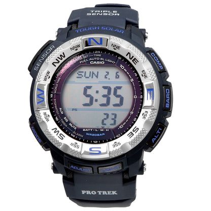 Casio Pro Trek Solar Model PRG-260-2 outdoor watch with digital display and blue resin band