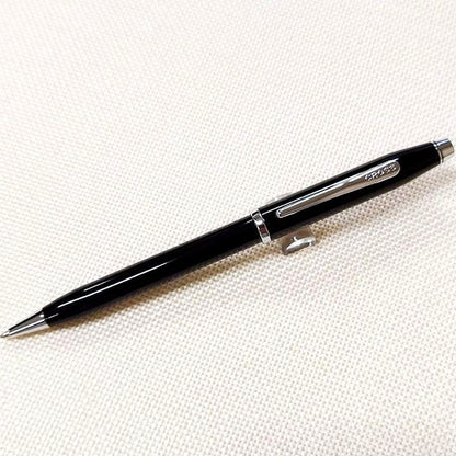 Sekizo Century Black Lacquer Polished Chrome Ballpoint Pen