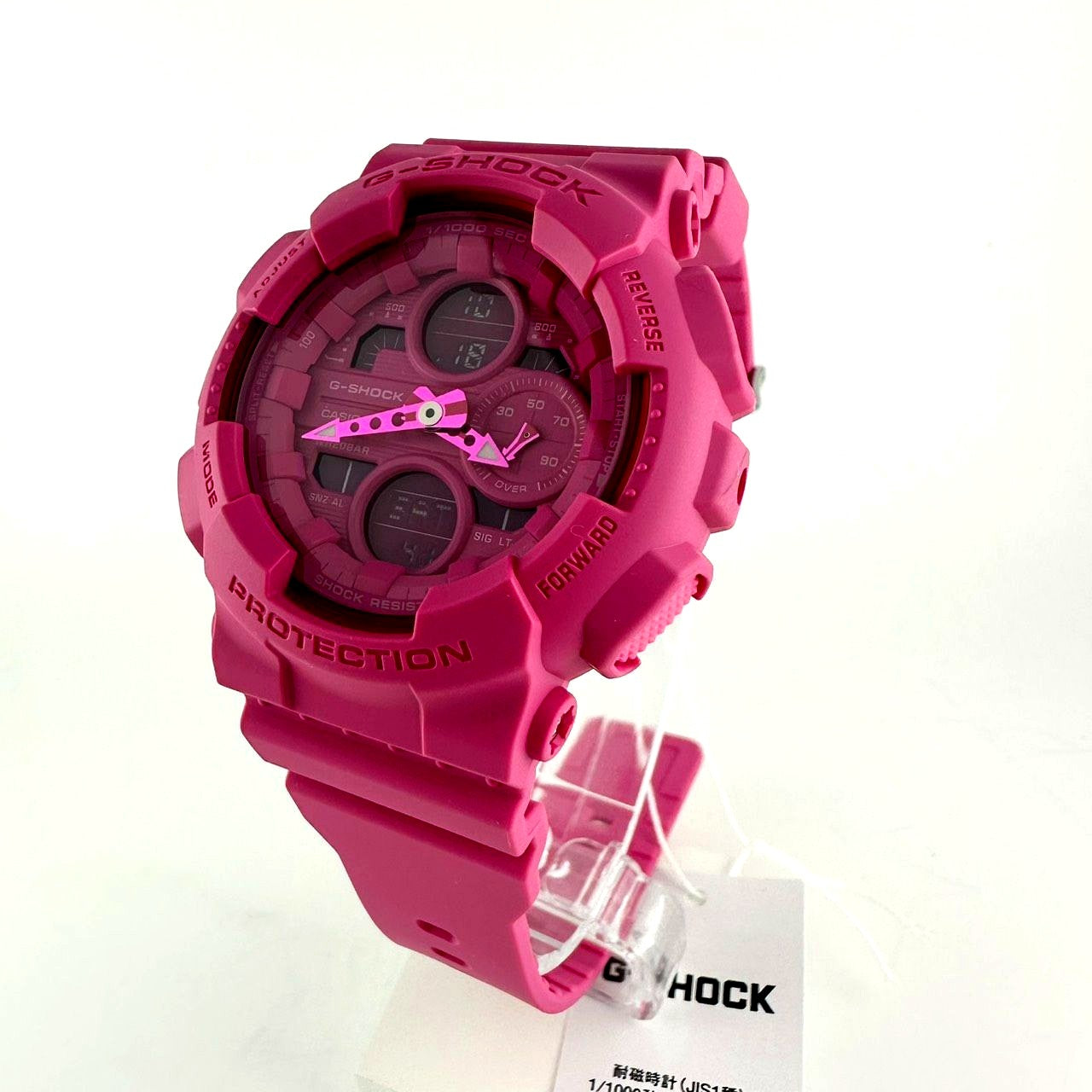 Casio G-Shock GMA-S145PK-4AJR pink ladies watch with shock resistance and water resistance up to 200 meters